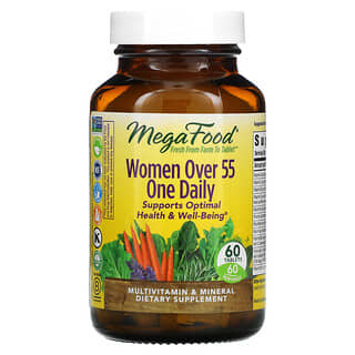 MegaFood, Women Over 55, мультивитамины для женщин старше 55 лет, для приема один раз в день, 60 таблеток
