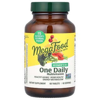 MegaFood, Women's 55+, One Daily Multivitamin, Multivitamin für Frauen ab 55, 60 Tabletten
