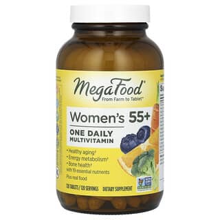 MegaFood, Suplemento multivitamínico de una ingesta diaria para mujeres de 55 años en adelante, 120 comprimidos
