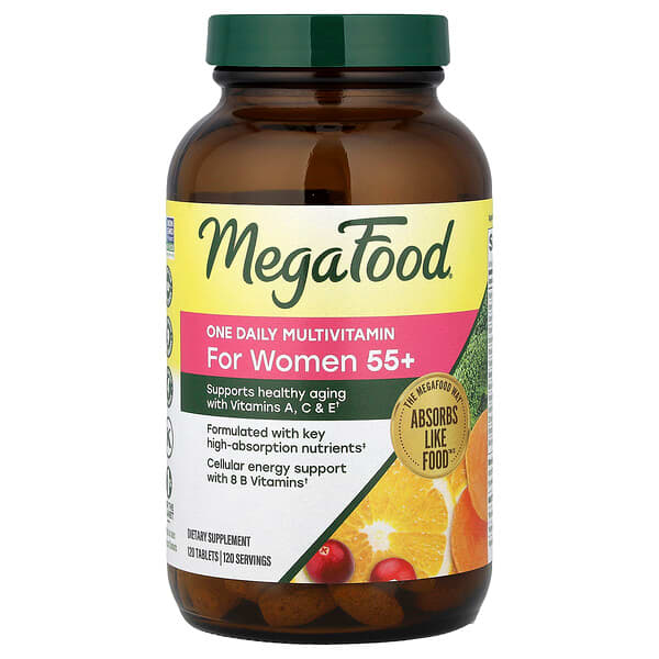 MegaFood, One Daily Multivitamin, For Women 55+, 120 Tablets