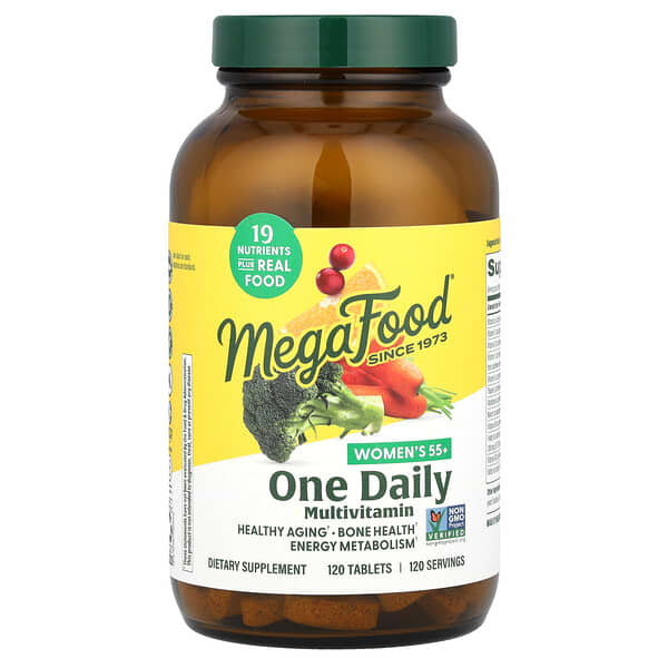 MegaFood Women's 55+, One Daily Multivitamin, 120 Tablets