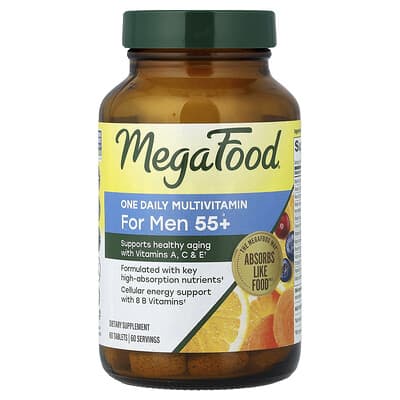 MegaFood, One Daily Multivitamin, For Men 55+, 60 Tablets