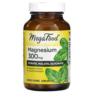 MegaFood, Magnesio, 300 mg, 60 cápsulas