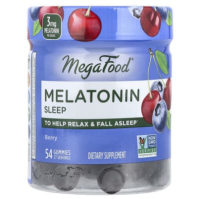 MegaFood, Melatonin, Berry, 54 Gummies