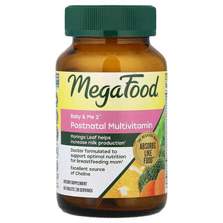 MegaFood, Baby & Me 2™, Postnatal Multi, 60 Tablets