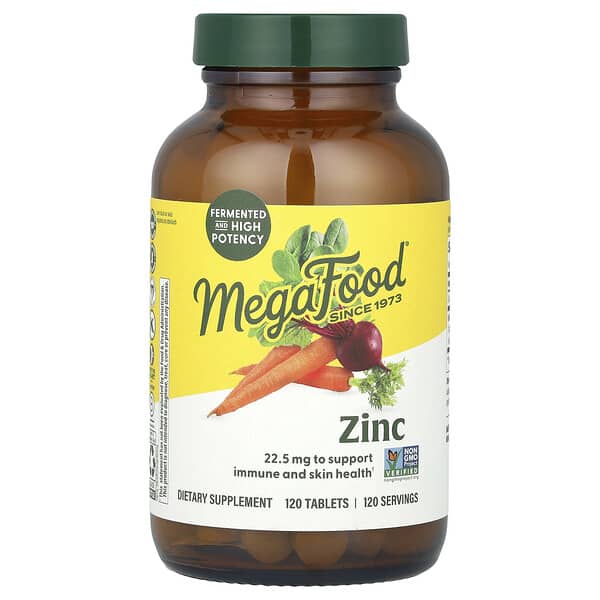 MegaFood Zinc, 22.5 mg, 120 Tablets
