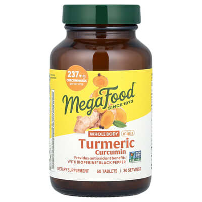 MegaFood, Curcumin Total Body Support Minis, 60 Tablets