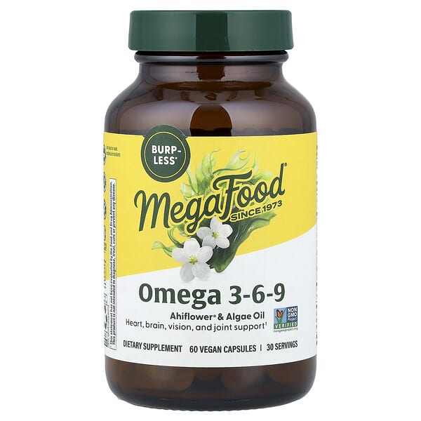 MegaFood, Omega 3-6-9, 60 Vegan Capsules — product photo 1
