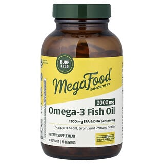 MegaFood, рыбий жир с омега-3, 90 мягких таблеток