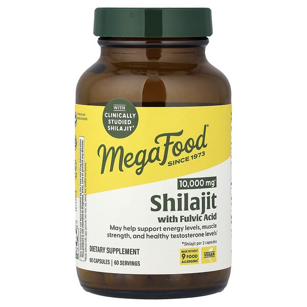 MegaFood, Shilajit With Fulvic Acid, 60 Capsules — product photo 1