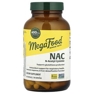 MegaFood, NAC, 600 mg, 120 kapslar