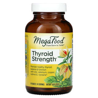 MegaFood, Thyroid Strength, підтримка щитовидної залози, 90 таблеток