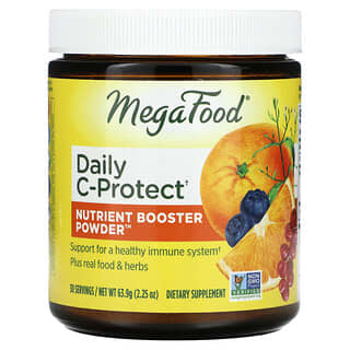 MegaFood‏, Daily C-Protect, אבקה לחיזוק הזנה, 63.9 גרם (2.25 אונקיות)