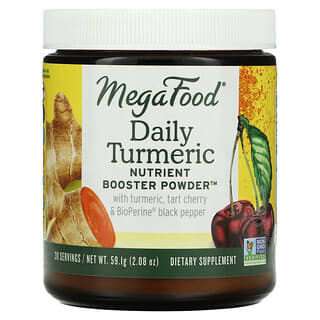 MegaFood, Daily Turmeric, питательная добавка в порошке, без сахара, 59,1 г (2,08 унции)