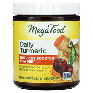 MegaFood, デイリーターメリック、Nutrient Booster Powder（ニュートリエントブーストパウダー）、無糖、59.1g（2.08オンス）
