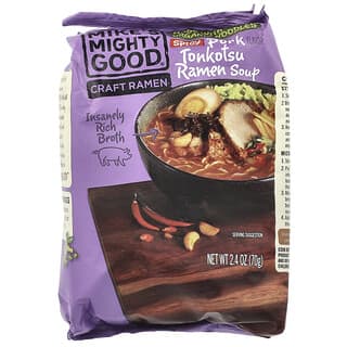 Mike's Mighty Good, Ramen Artesanal, Sopa de Ramen de Porco Picante e Tonkotsu, 70 g (2,4 oz)