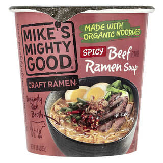 Mike's Mighty Good, Ramen artisanal, Soupe ramen à la saveur de bœuf épicé, 53 g