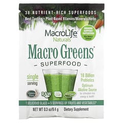 Macrolife Naturals, Macro Greens, Superalimento, 9,4 g (0,3 oz)