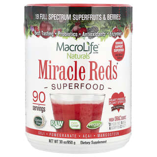 Macrolife Naturals, Miracle Reds®, Superfood, Goji-Pomegranate-Acai-Mangosteen, 850 g