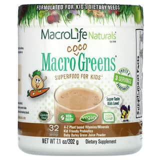 Macrolife Naturals, Macro Coco Greens, Superalimento para niños, 202 g (7,1 oz)