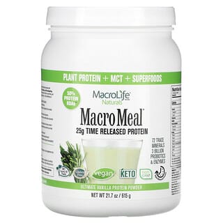 Macrolife Naturals, MacroMeal, Ultimate Protein Powder, Vanilla, 21.7 oz (615 g)