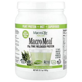 Macrolife Naturals, Macro Meal®, Ultimate Protein Powder, ultimatives Proteinpulver, Vanille, 615 g (21,7 oz.)