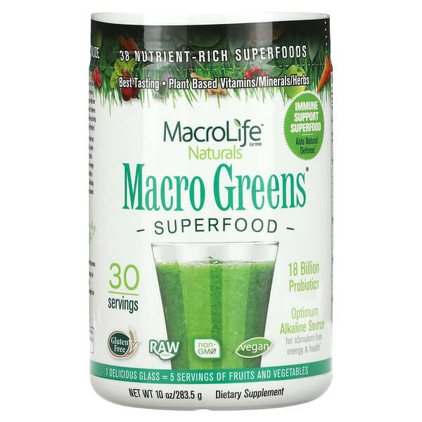 Macrolife Naturals, Macro Greens, Superalimento, 283,5 g (10 oz)