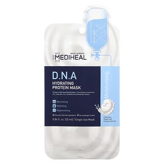 Mediheal, قناع تجميلي للترطيب بالبروتين والمحلول المحفز المغذي لتقليل الجفاف، قناع ورقي واحد، 0.84 أونصة سائلة (25 مل)
