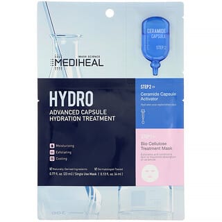 Mediheal, Hydro, улучшенная увлажняющая тканевая маска с капсулой, 1 шт., 23 мл (0,77 жидк. унции)