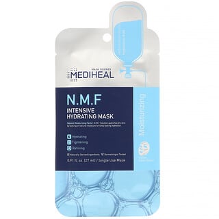 Mediheal, N.M.F, Máscara Hidratante Intensiva, 5 Folhas, 27 ml (0,91 fl oz) Cada
