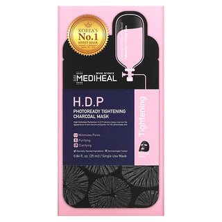 Mediheal, H.D.P Photoready Tightening Charcoal Beauty Mask, 5 Sheets, 0.84 fl oz (25 ml) Each  