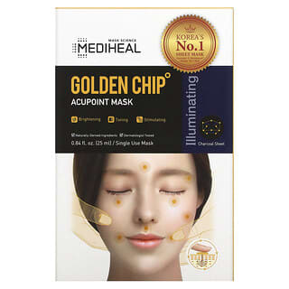 Mediheal, Golden Chip, Acupoint Beauty Mask, 5 Sheets, 0.84 fl oz (25 ml) Each  