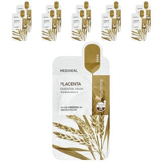 MEDIHEAL, Placenta, Essential Beauty Mask, 10 Sheets, 0.81 fl oz (24 ml) Each