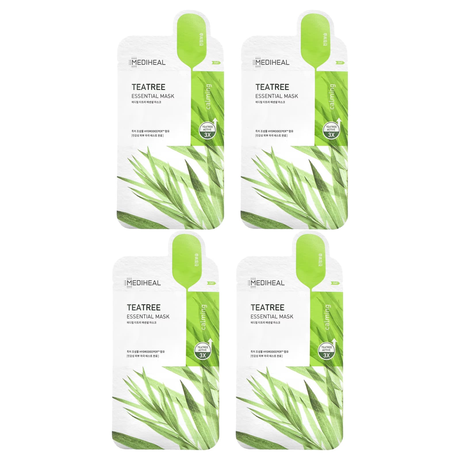 MEDIHEAL, Tea Tree, Essential Beauty Mask, 4 Sheets, 0.81 fl oz (24 ml) Each Image 2