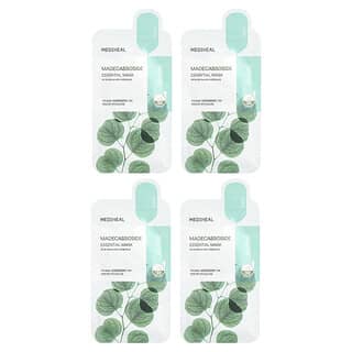 MEDIHEAL, Madecassoside, Mascarilla de belleza esencial, 4 láminas, 24 ml (0,81 oz. Líq.) Cada una