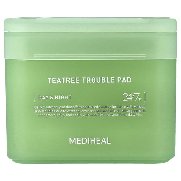 MEDIHEAL, 茶樹肌膚問題緩解棉片，100 片，5.74 液量盎司（170 毫升）