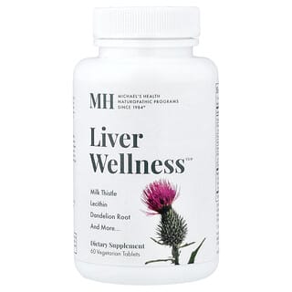 مايكلز هيلث‏, Liver Wellness ، 60 قرصًا نباتيًا