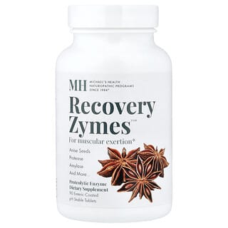 Michael's Health‏, Recovery Zymes, ‏90 טבליות בציפוי אנטרי עם חומציות יציבות