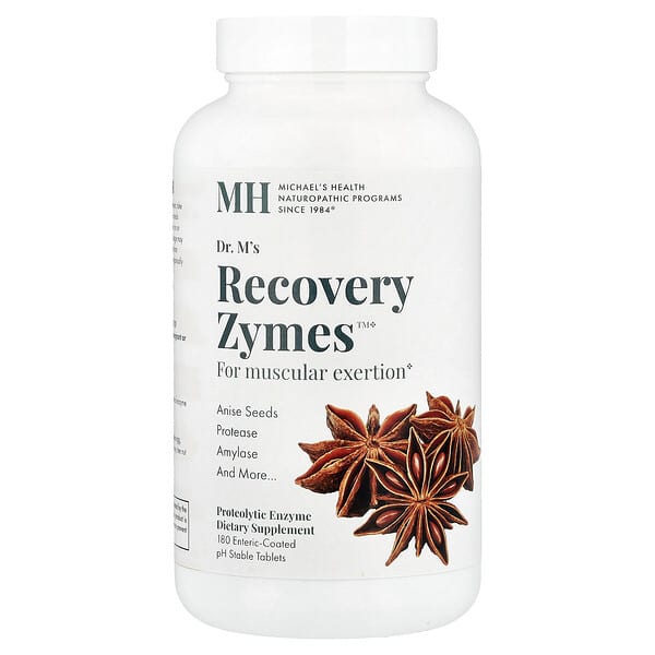 Michael's Health, Recovery Zymes™, 180 Enteric-Coated pH Stable Tablets — product photo 1