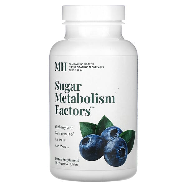 Michael's Naturopathic, Sugar Metabolism Factors, 180 Vegetarian Tablets