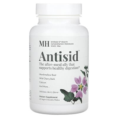 Michael's Health, Antisid, Cherry, 60 Vegan Chewable Wafers