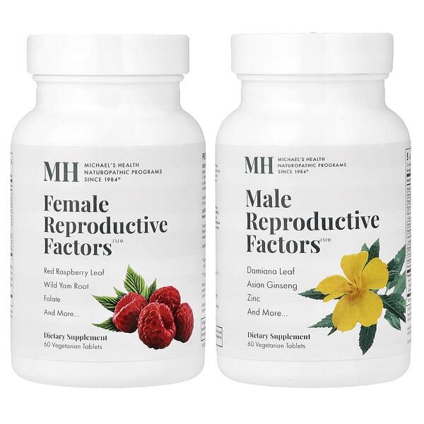 Michael's Health, 남성 및 여성 Reproductive Factors커플 팩, 2병, 각 베지 정제 60정