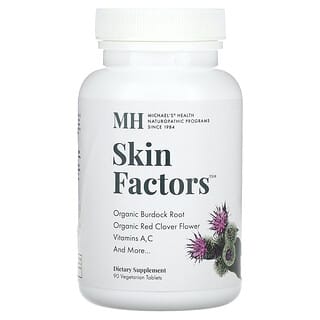 Michael's Naturopathic, Skin Factors（スキンファクターズ）、植物性タブレット90粒