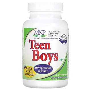 Michael's Naturopathic, Teen Boys Caps, капсулы для мальчиков-подростков, мультивитамины для ежедневного приема, 60 вегетарианских капсул
