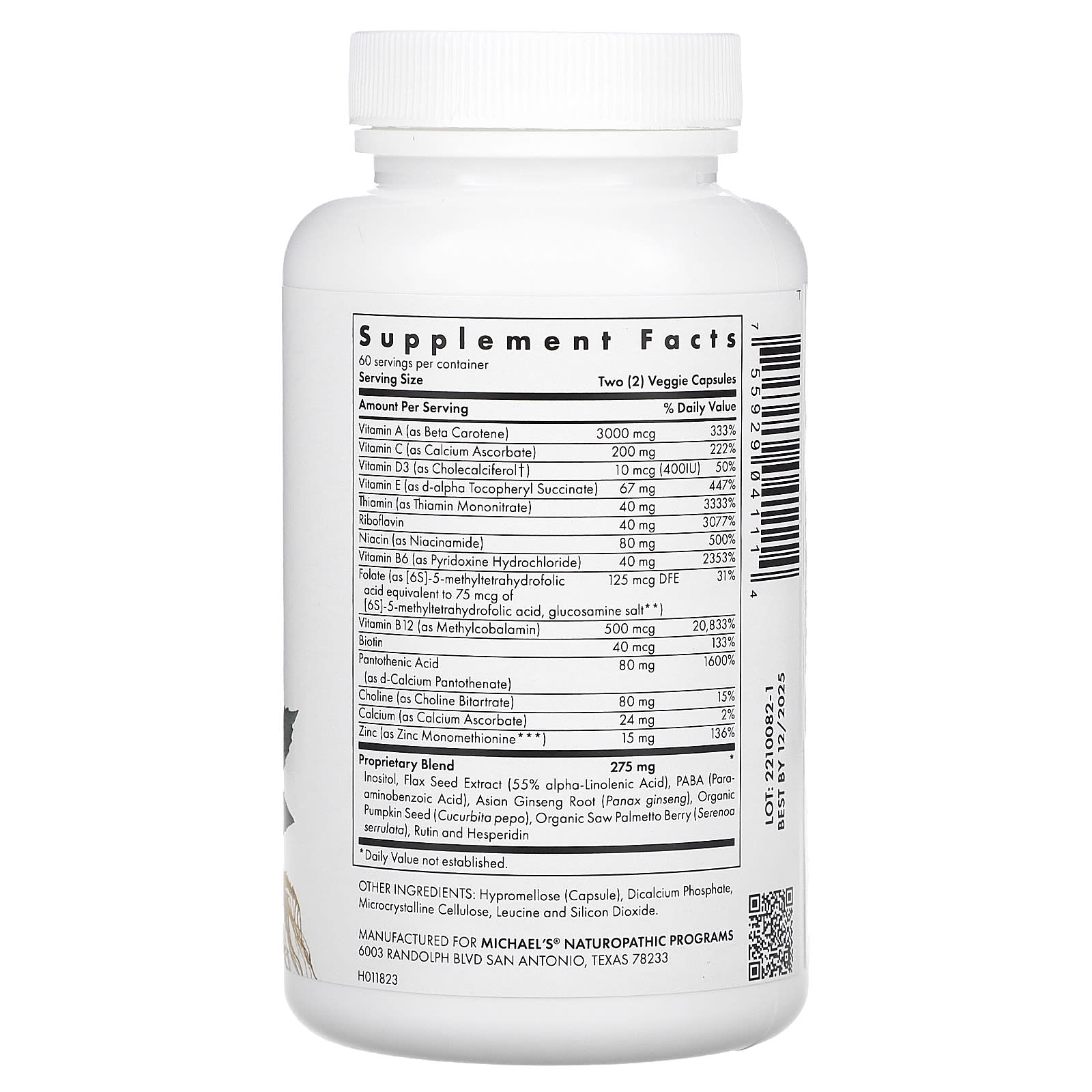 Michael's Naturopathic, Teen Boys Multivitamin, 120 Vegetarian Capsules