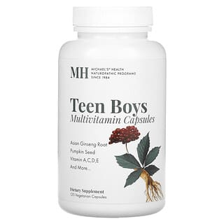 Michael's Naturopathic, Suplemento multivitamínico para adolescentes varones, 120 cápsulas vegetales