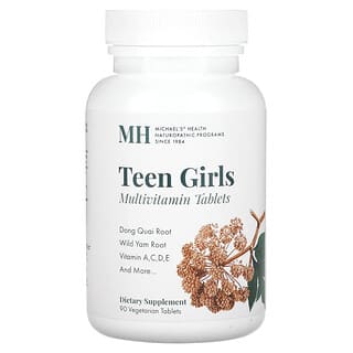 Michael's Naturopathic, Comprimidos para niñas adolescentes, multivitamínico diario, 90 comprimidos vegetales