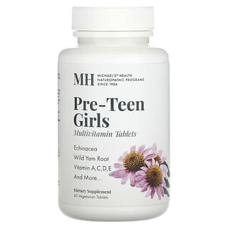 Michael's Naturopathic, Pre-Teen Girls Multivitamin, 60 Vegetarian Tablets