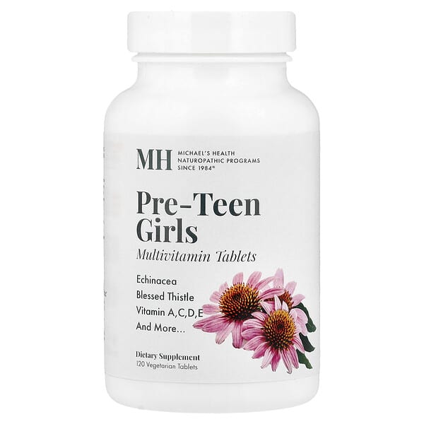 Michael's Health, Pre-Teen Girls, Multivitamin , 120 Vegetarian Tablets — product photo 1