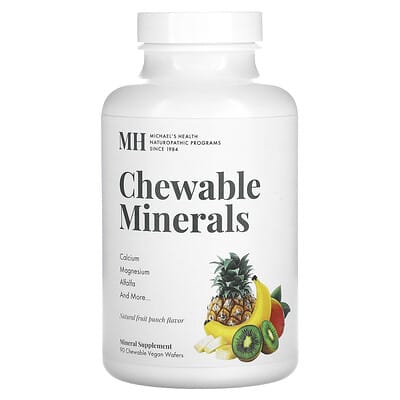 Michael's Health, Chewable Minerals, Natural Fruit Blends, 90 Chewable Vegan Pancakes